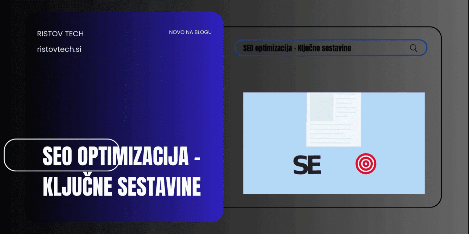 SEO optimizacija – Ključne sestavine